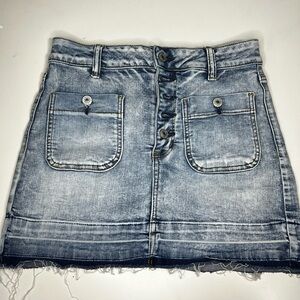 Denim mini skirt